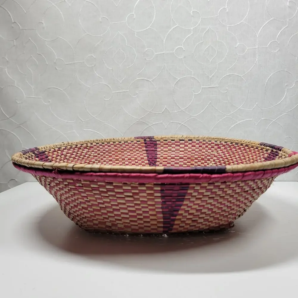 Vintage Handmade Malian Woven Wall Baskets 5